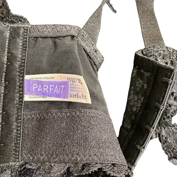 Parfait Women’s Wire-Free 40G Black Lace Bralette - Picture 7 of 10
